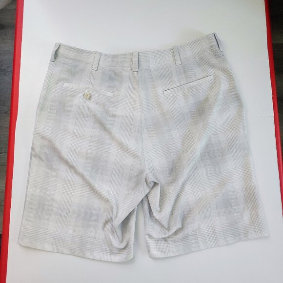 Ben Hogan flat front golf shorts grey plaid men's size 36 - Picture 3 of 10